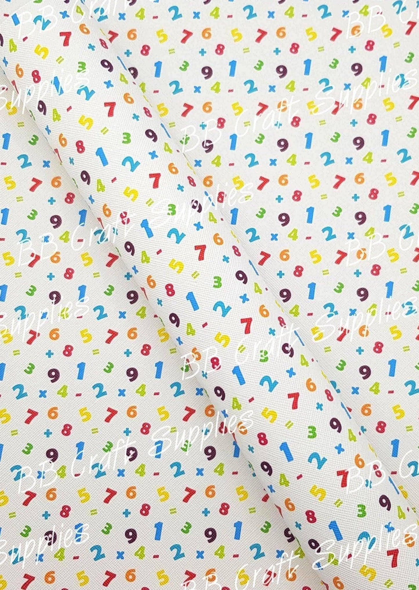 Numbers Faux Leather - counting, Faux, Faux Leather, Leather, leatherette, numbers, school - Bare Butler Faux Leather Supplies