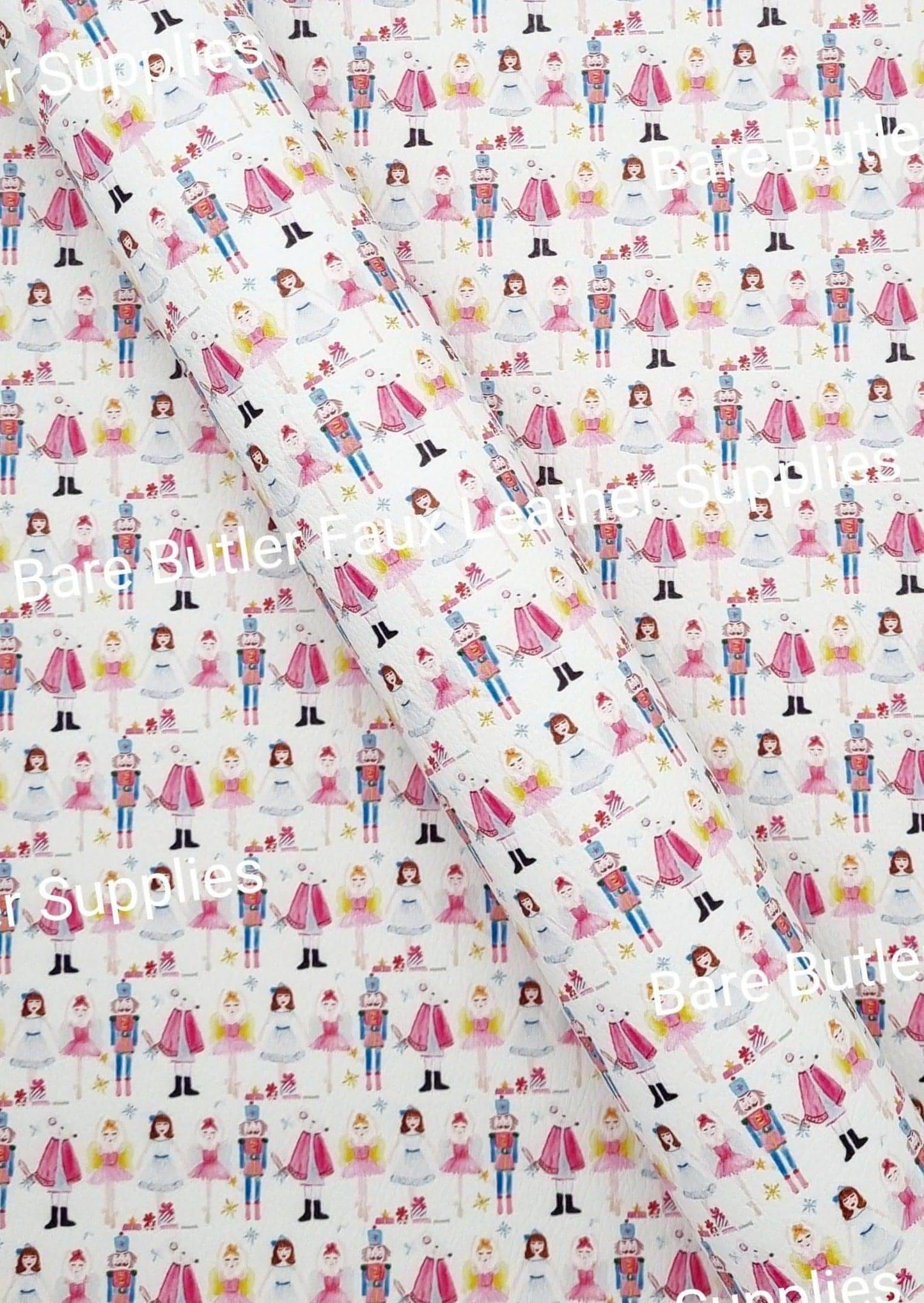 Nutcracker Ballet Litchi - Fabric, Faux, Faux Leather, Leather, leatherette, Litchi - Bare Butler Faux Leather Supplies