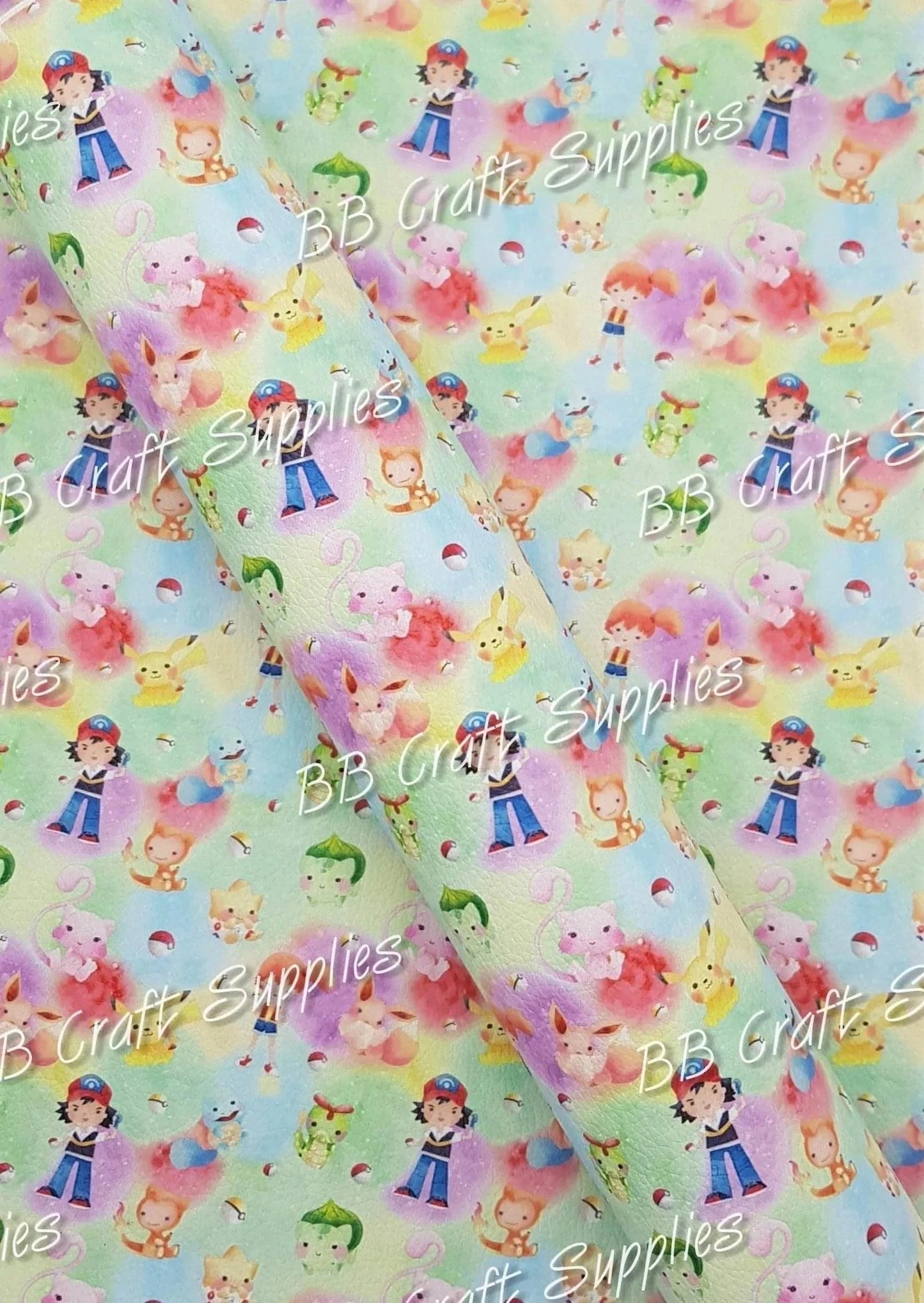 Our Lucky Star is shining Today Litchi - Character, Faux, Faux Leather, Leather, leatherette, movie, pikachu, pokemon - Bare Butler Faux Leather Supplies