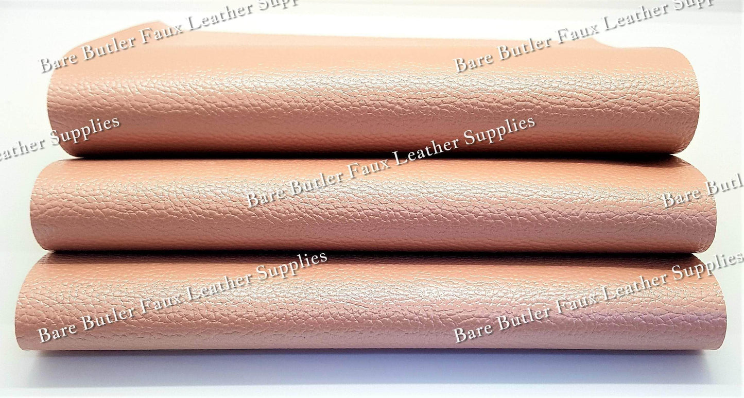 Pearl Metallic Peach - Faux, leather, Metallic, metallic's, Peach, Pearl - Bare Butler Faux Leather Supplies