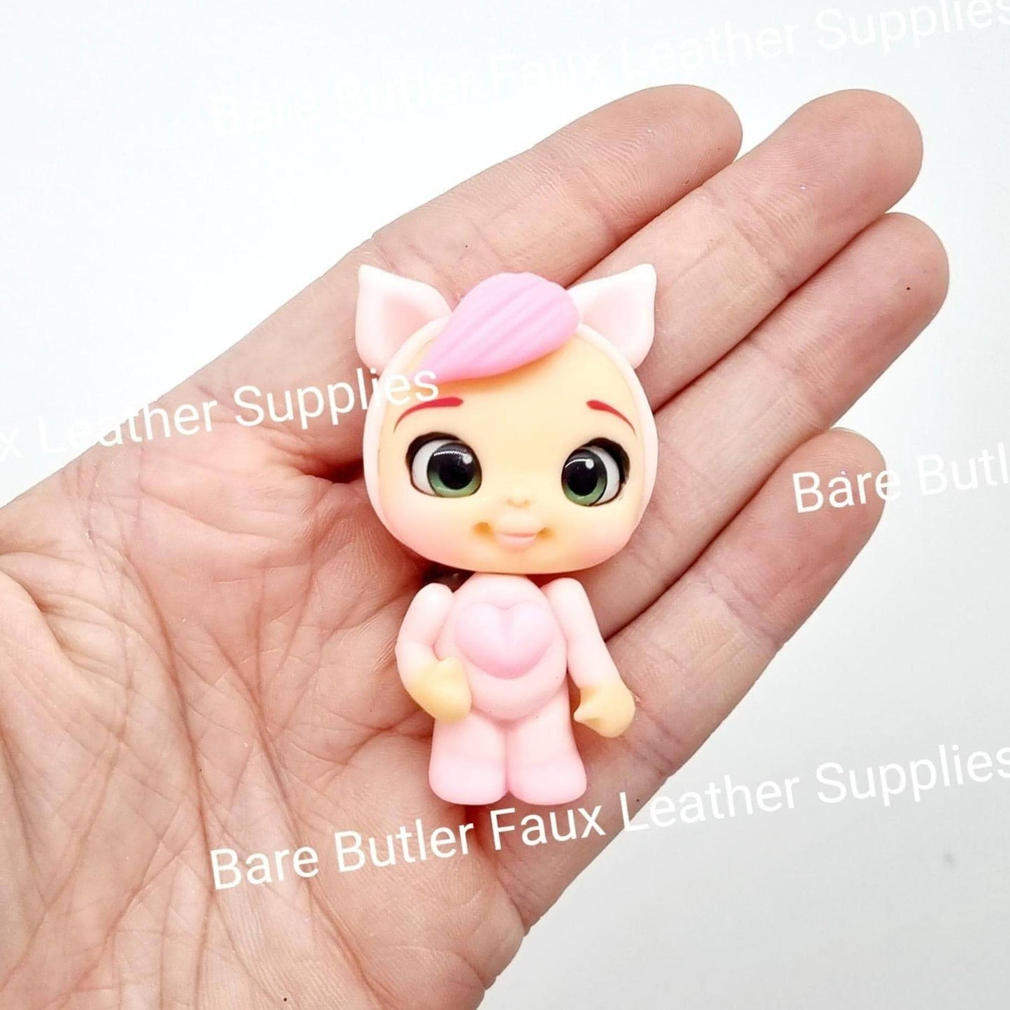 Piggy - Clay, Clays, Costume, country, farm, girl, Pigh, Princess - Bare Butler Faux Leather Supplies