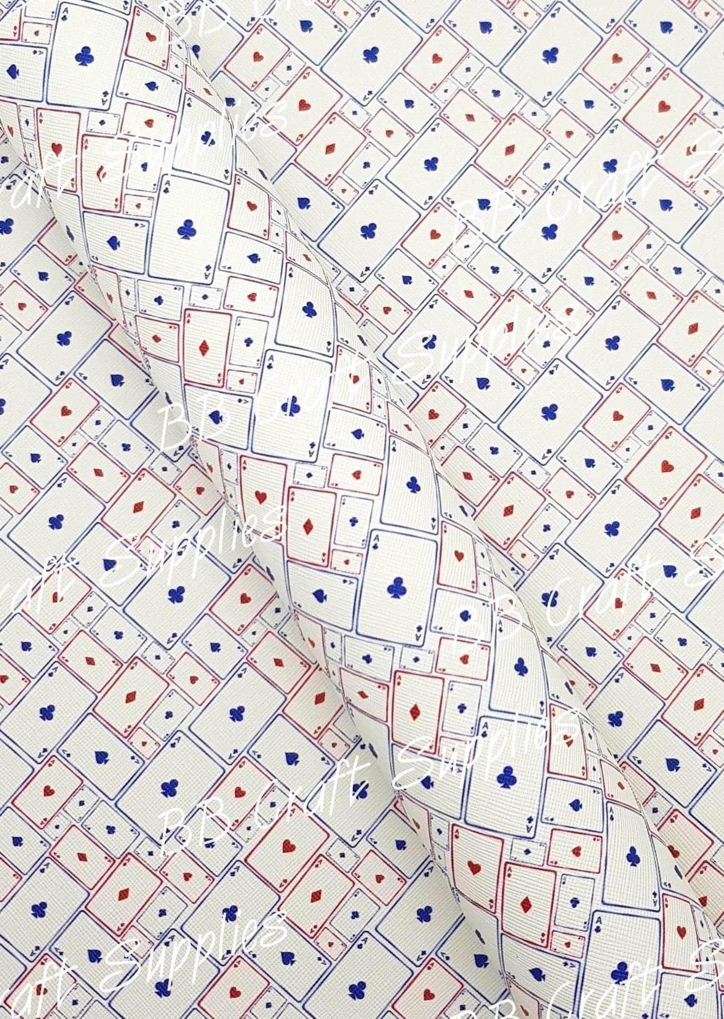 Playing Cards Faux Leather - Faux, Faux Leather, Leather, leatherette, Pattern, Playing, playing cards - Bare Butler Faux Leather Supplies