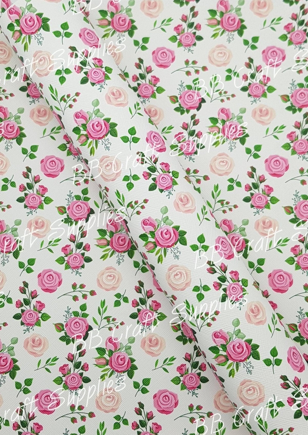 Roll - White Rose - Faux, Faux Leather, Roll - Bare Butler Faux Leather Supplies