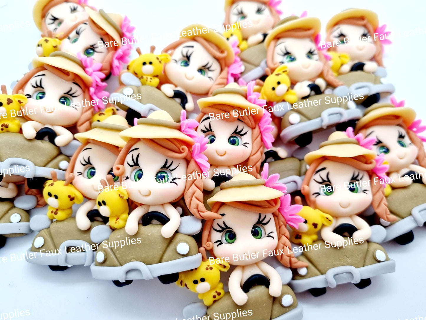 Safari Girl - Clay, Clays, giraffe - Bare Butler Faux Leather Supplies