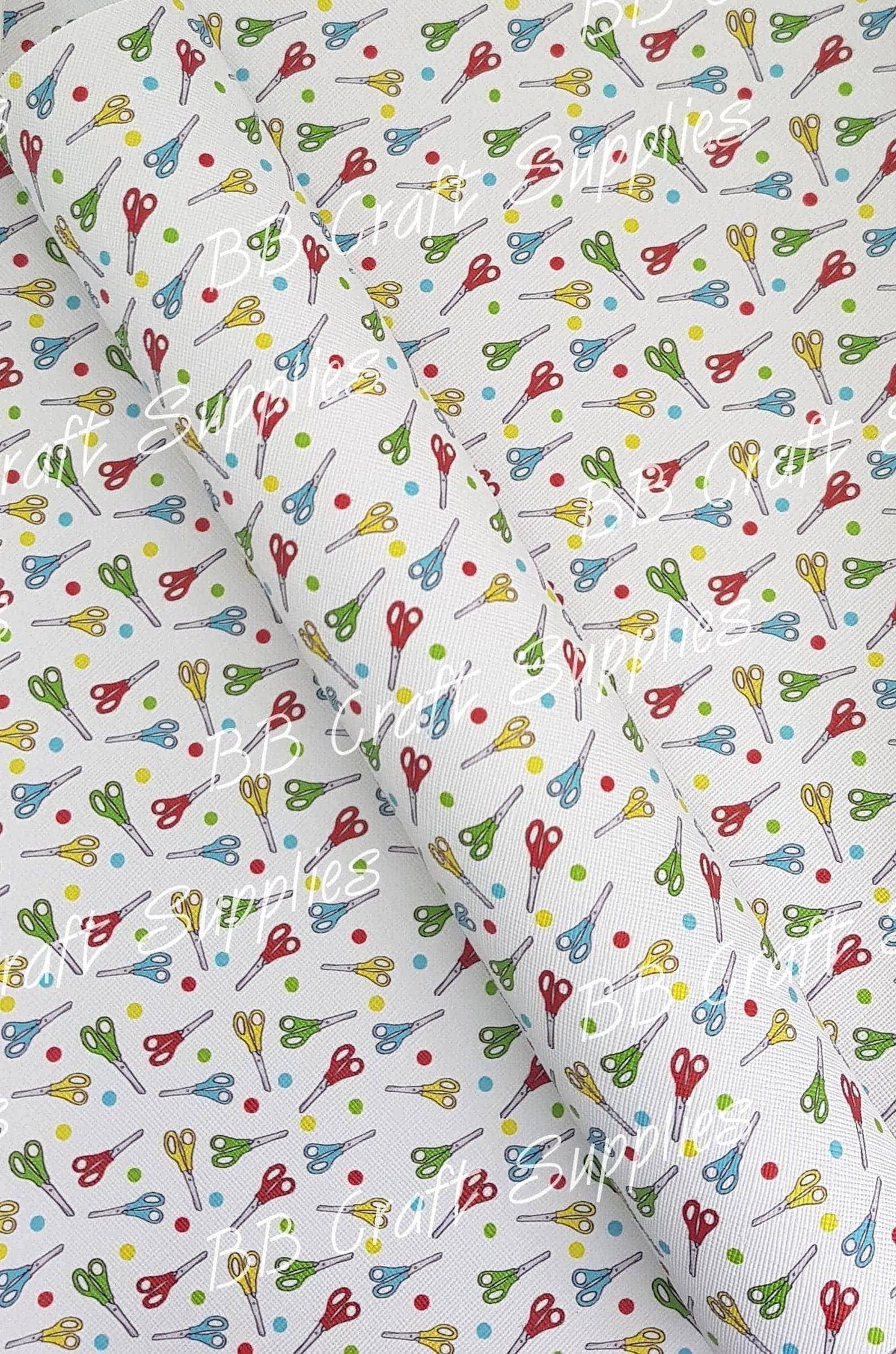 Scissors Faux Leather - craft, cut, cutting, Faux, Faux Leather, Leather, leatherette, school, scissors - Bare Butler Faux Leather Supplies