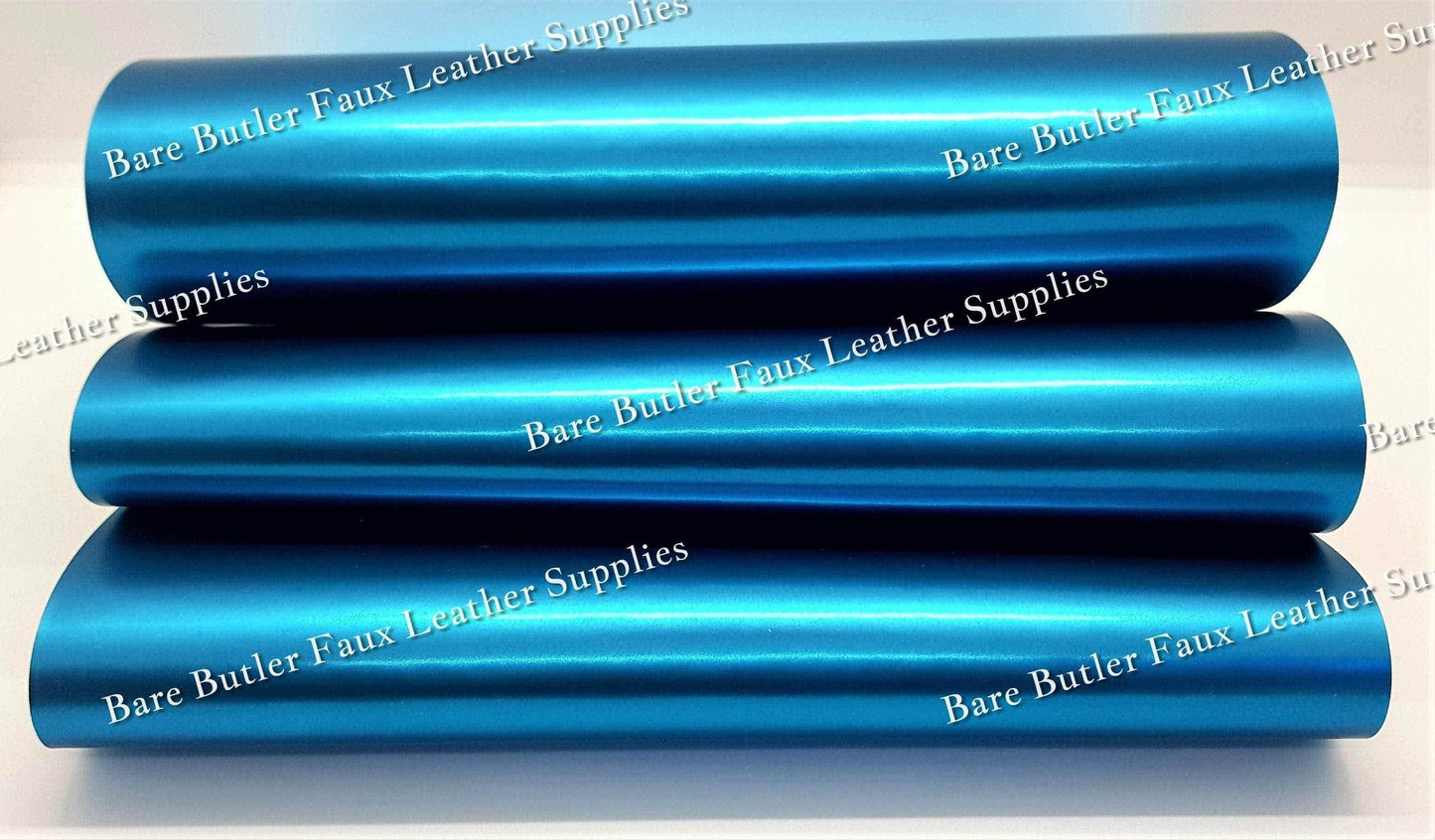 Smooth Matt Metallic Blue - blue, Colour, Faux, Faux Leather, Leather, leatherette, Litchi, metal, metallic, Solid - Bare Butler Faux Leather Supplies