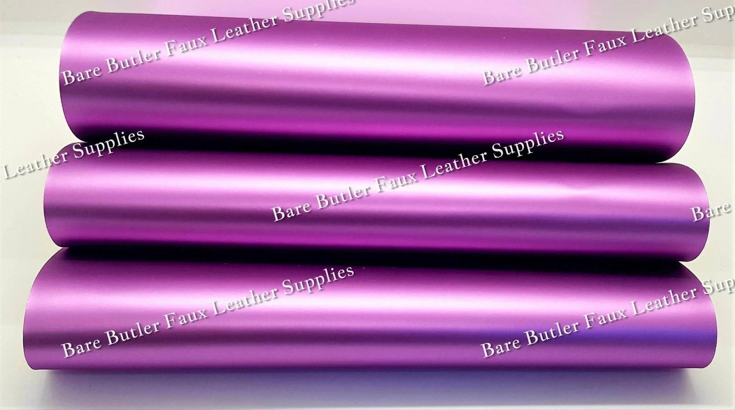 Smooth Matt Metallic Lavender - Colour, Faux, Faux Leather, lavender, Leather, leatherette, Litchi, metal, metallic, purple, Solid - Bare Butler Faux Leather Supplies
