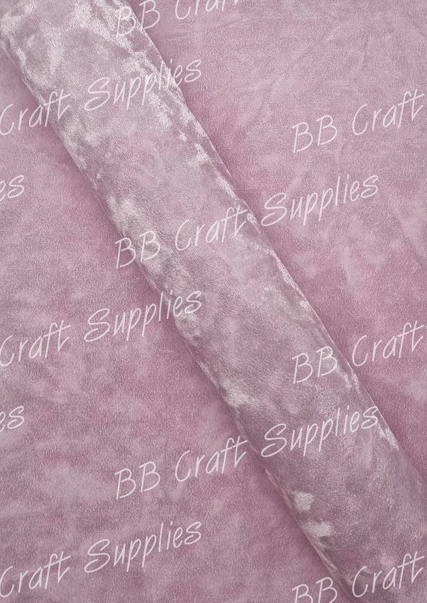 Soft Crushed Velvet Fabric - Pink - crushed, pink, soft, velvey - Bare Butler Faux Leather Supplies