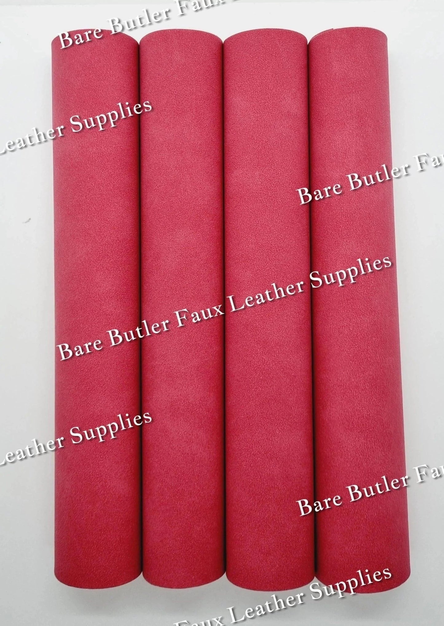 Suede - Berry - Faux, Faux Leather, Suede - Bare Butler Faux Leather Supplies