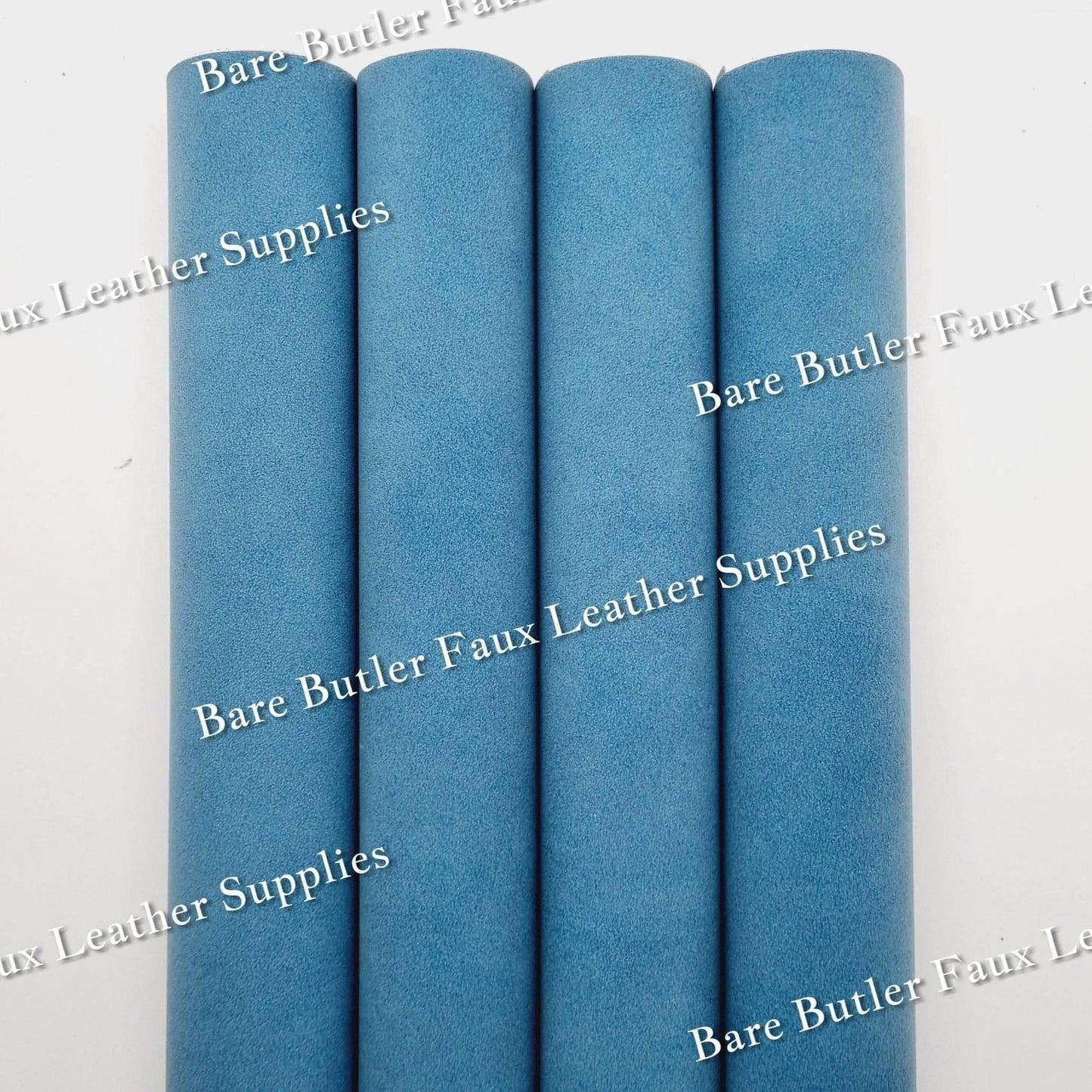 Suede - Blue - Faux, Faux Leather, Suede - Bare Butler Faux Leather Supplies