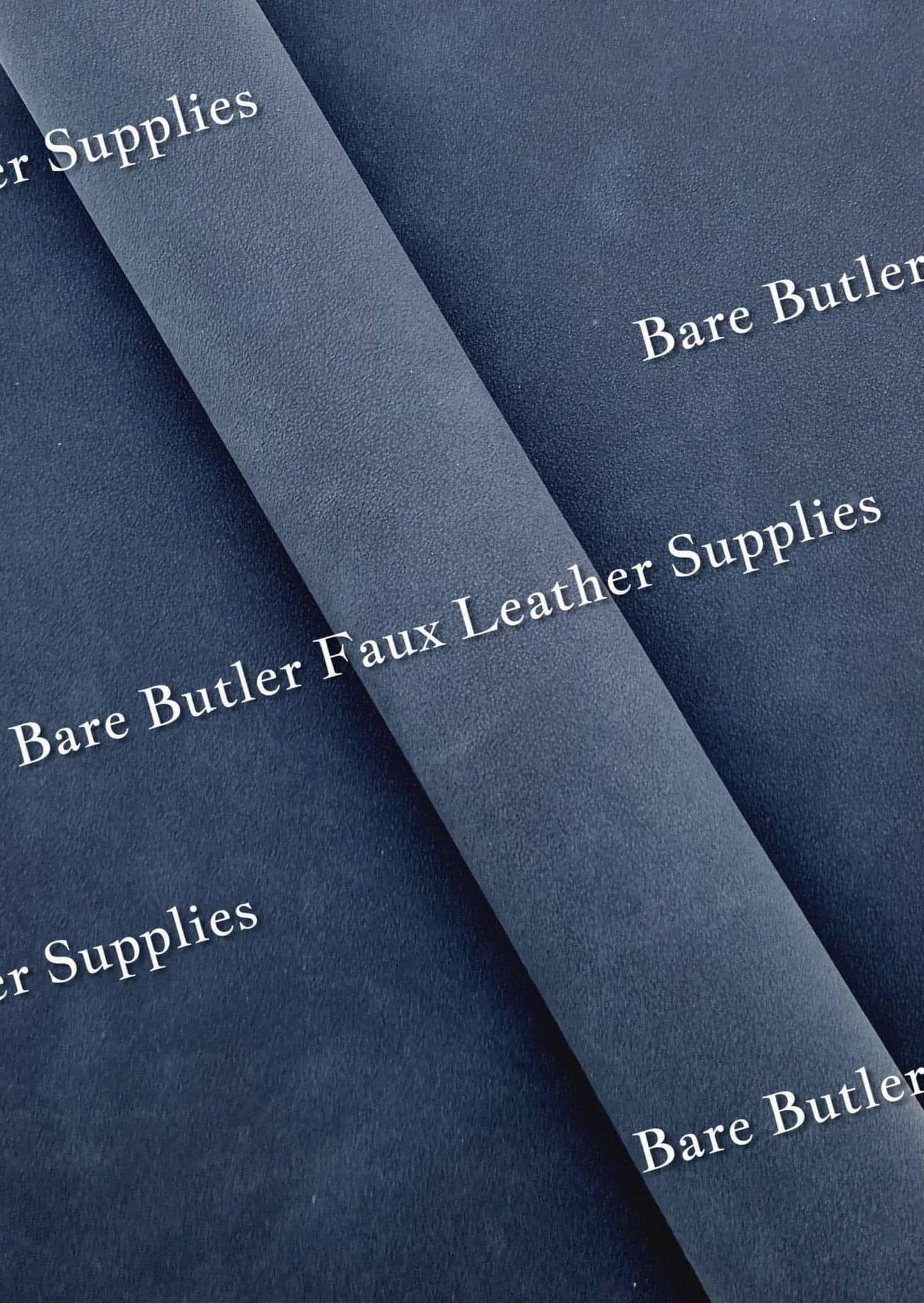 Suede - Dark Blue - Faux, Faux Leather, Suede - Bare Butler Faux Leather Supplies