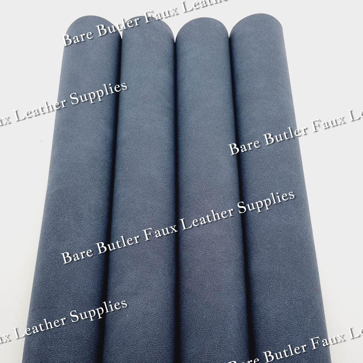 Suede - Dark Blue - Faux, Faux Leather, Suede - Bare Butler Faux Leather Supplies