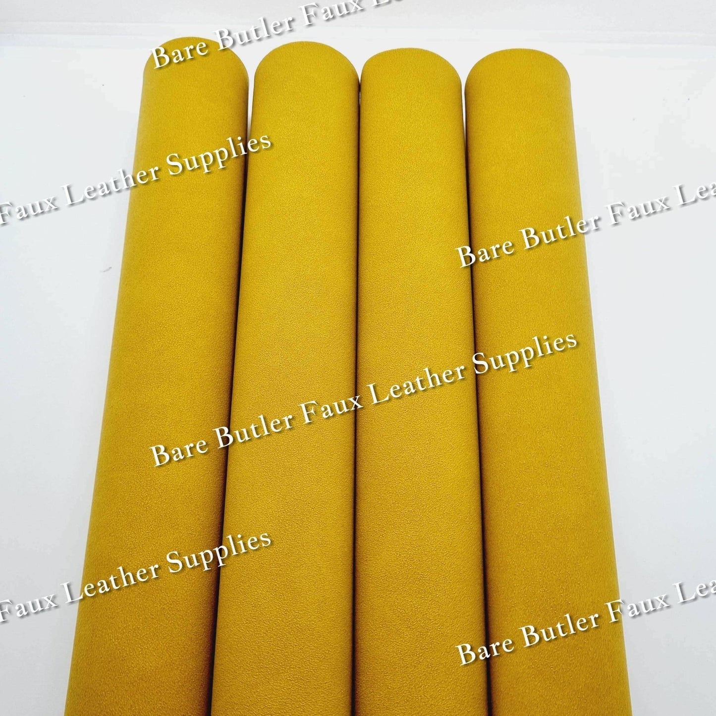 Suede - Mustard Yellow - Faux, Faux Leather, Suede - Bare Butler Faux Leather Supplies