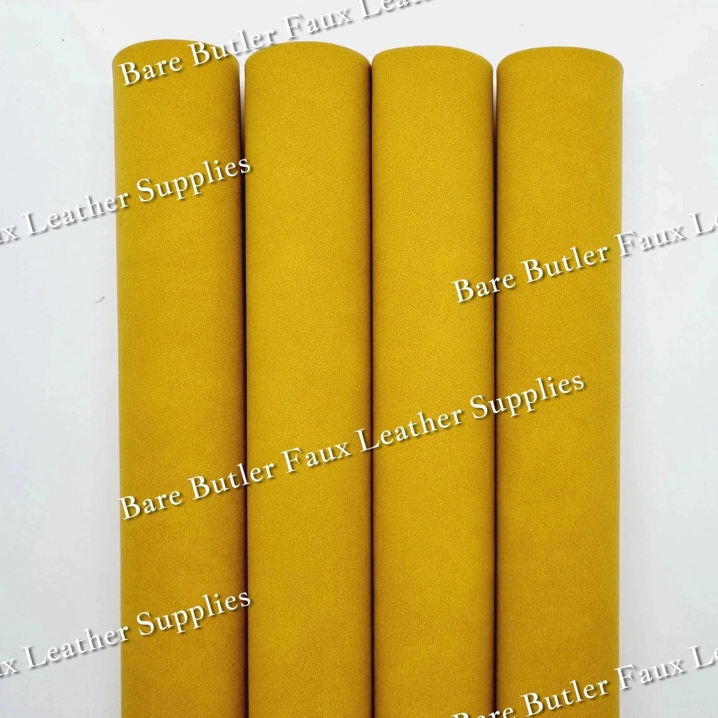 Suede - Mustard Yellow - Faux, Faux Leather, Suede - Bare Butler Faux Leather Supplies