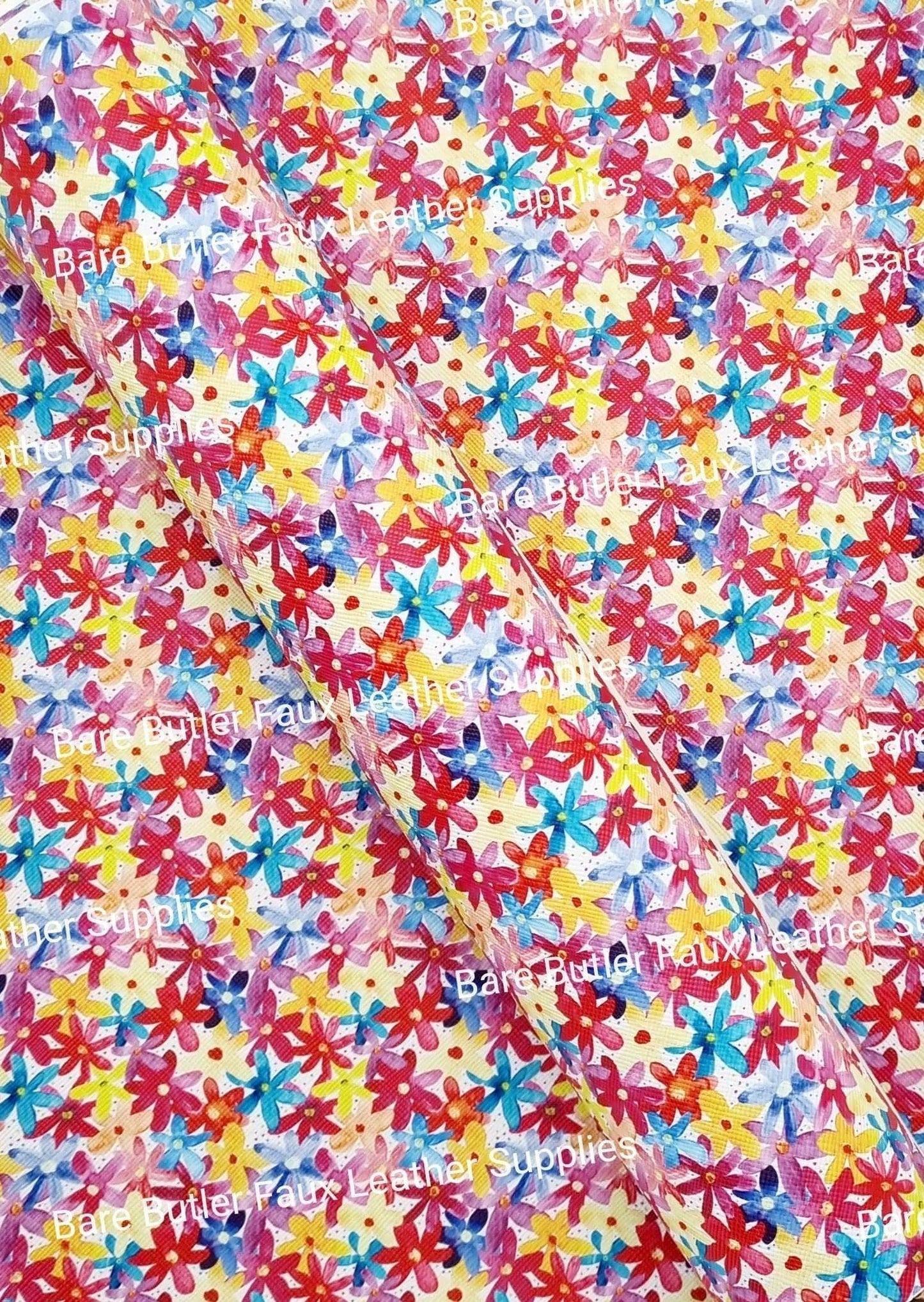 Summer Flower Arrangement Faux Leather - Faux, Faux Leather, Flora, floral, Florals, flower, Flowers, green, Leather, leatherette, Litchi, peonies, purple, Stripe, Stripes, Summer Flower Arrangement - Bare Butler Faux Leather Supplies