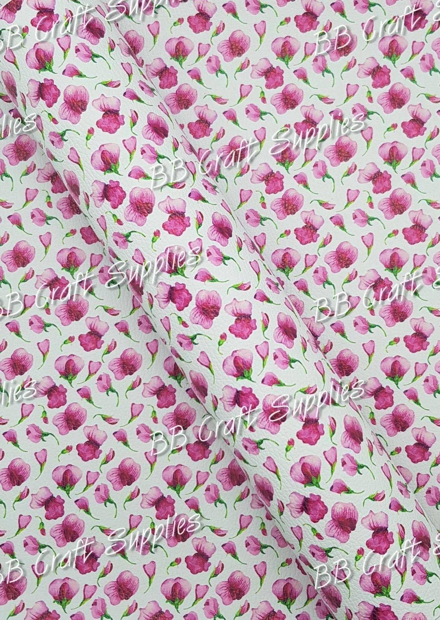 Sweet Pea Litchi - Faux, Faux Leather, floral, Leather, leatherette, Litchi, peas, sweet, vegtables - Bare Butler Faux Leather Supplies