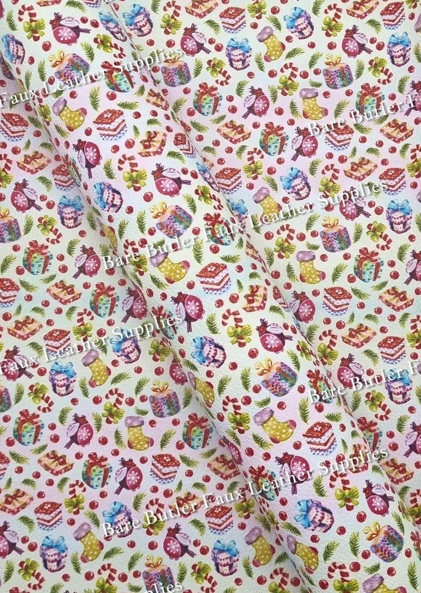 The best gift you can open this Christmas season is your own heart Litchi - baubles, christmas, cookies, Faux, Faux Leather, hat, Leather, leatherette, Ornament, reindeer, santa, Snowflakes - Bare Butler Faux Leather Supplies