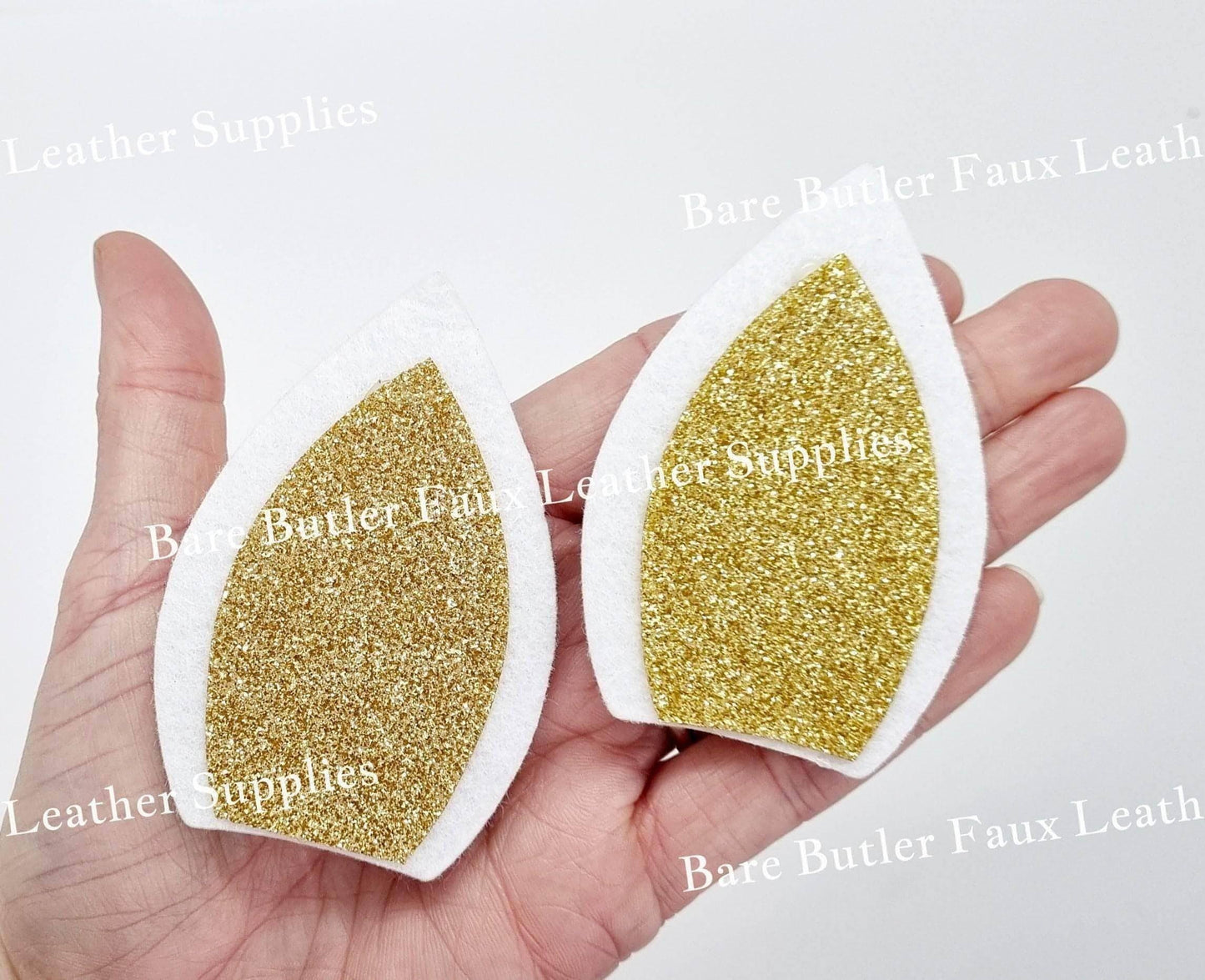 Unicorn Ears Gold - ears, Glitter, headbands - Bare Butler Faux Leather Supplies