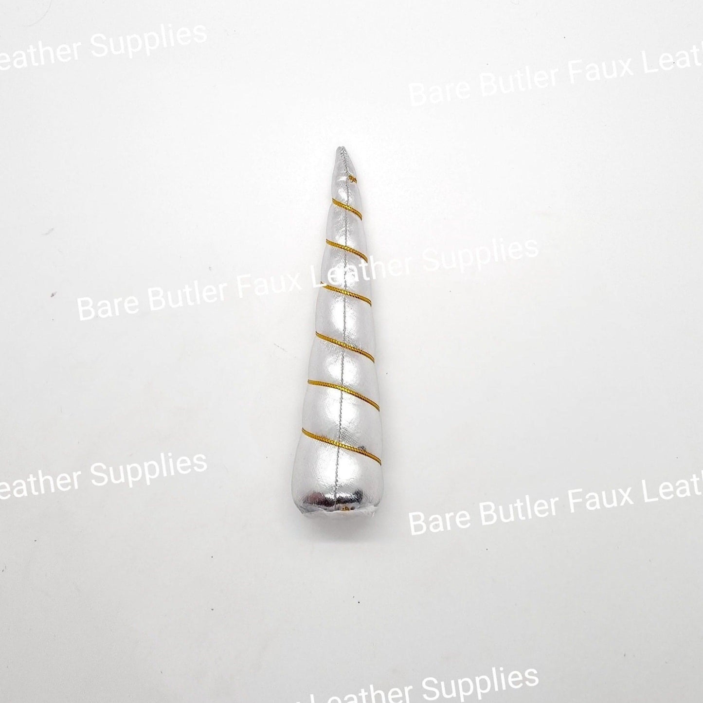 Unicorn Horn - Silver - ears, Glitter, headbands, Horn - Bare Butler Faux Leather Supplies
