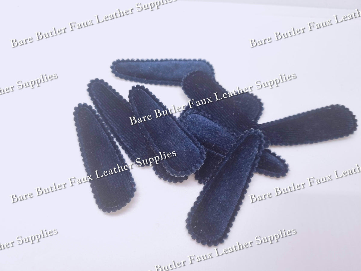 Velvet Snap Clip Covers - accessories, clips, Embelishment, hardware, Lobster - Bare Butler Faux Leather Supplies