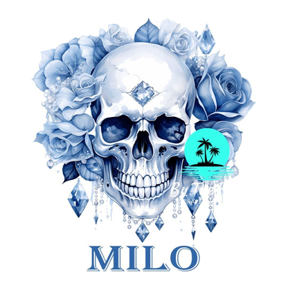 Sugar skull with diamonds Tea/Coffee/Sugar uv decal