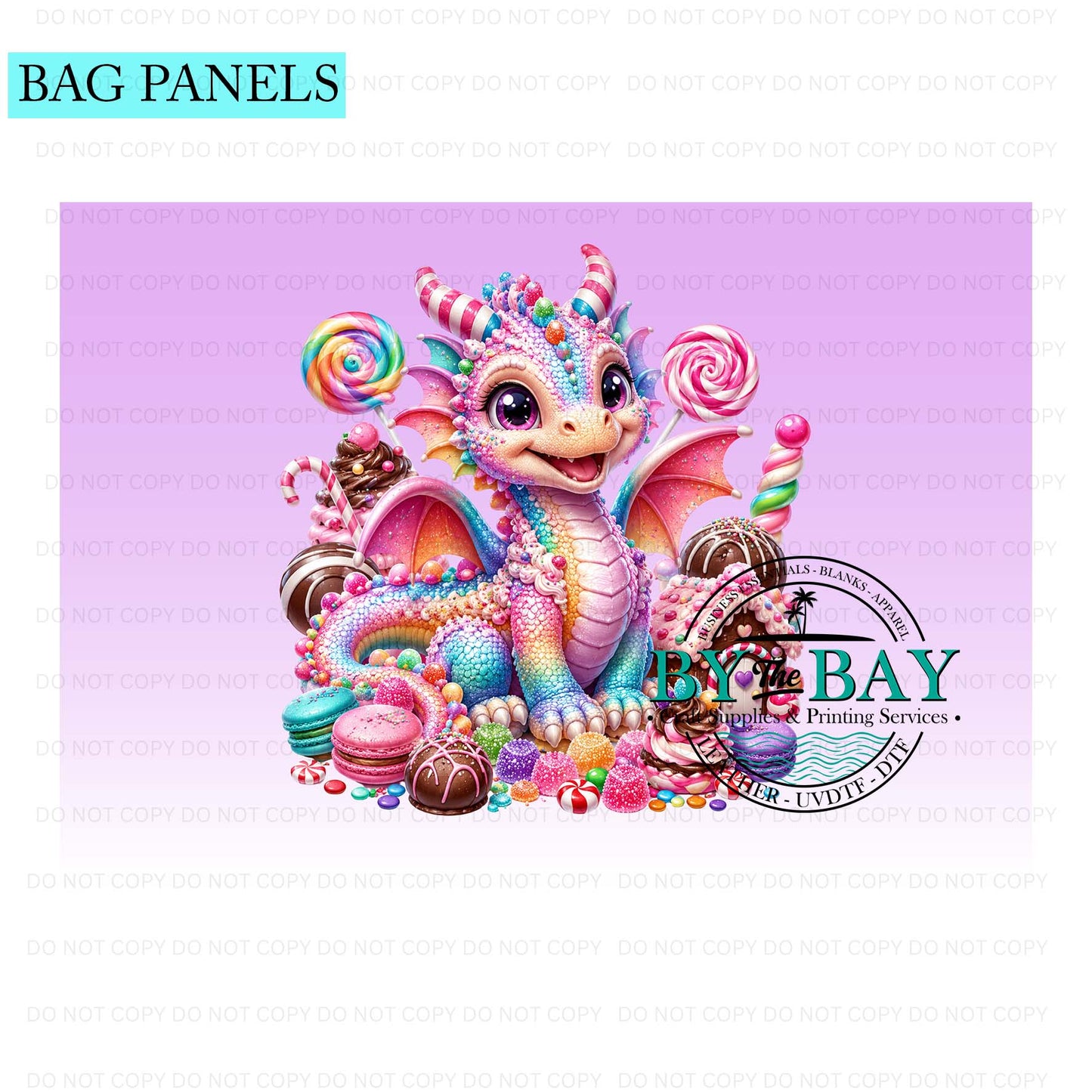 Candy Dragon Bag Panel (Various Sizes)