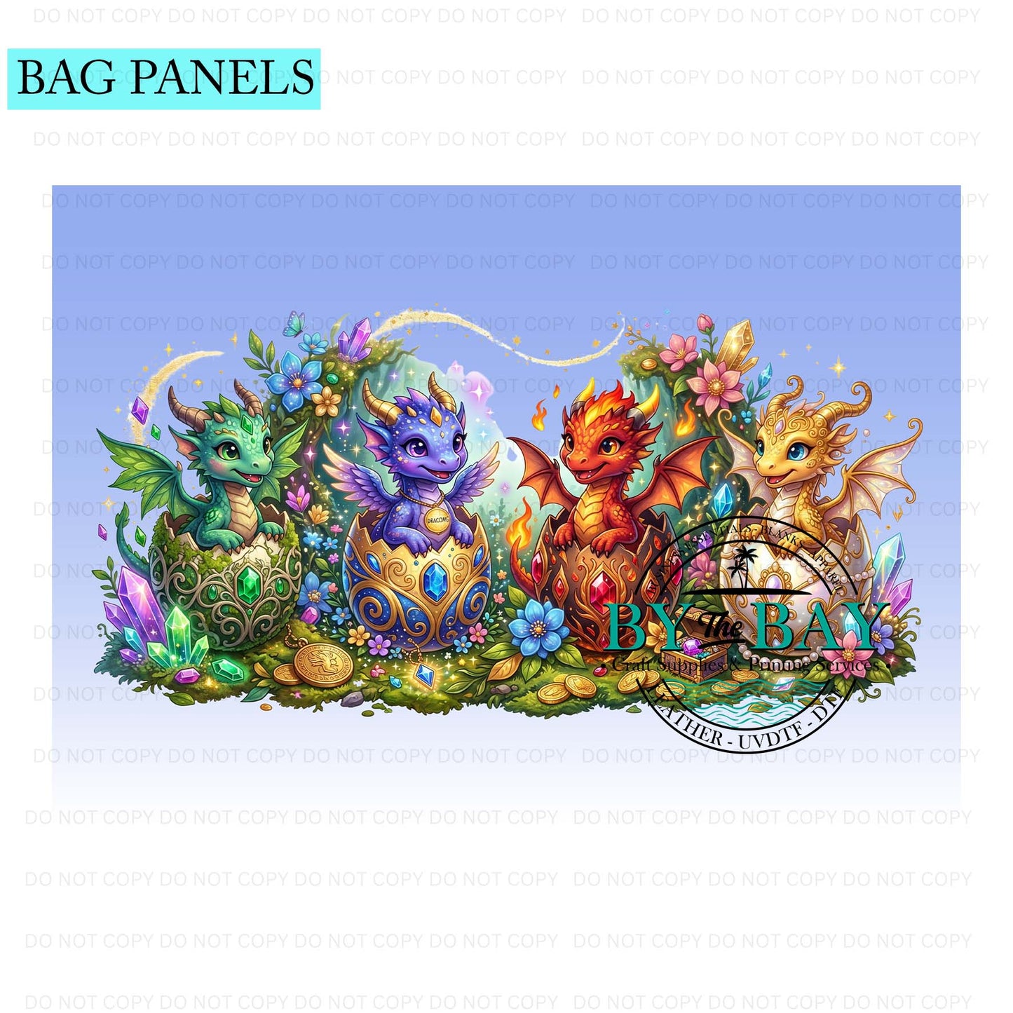 Baby Dragons Bag Panel (Various Sizes)
