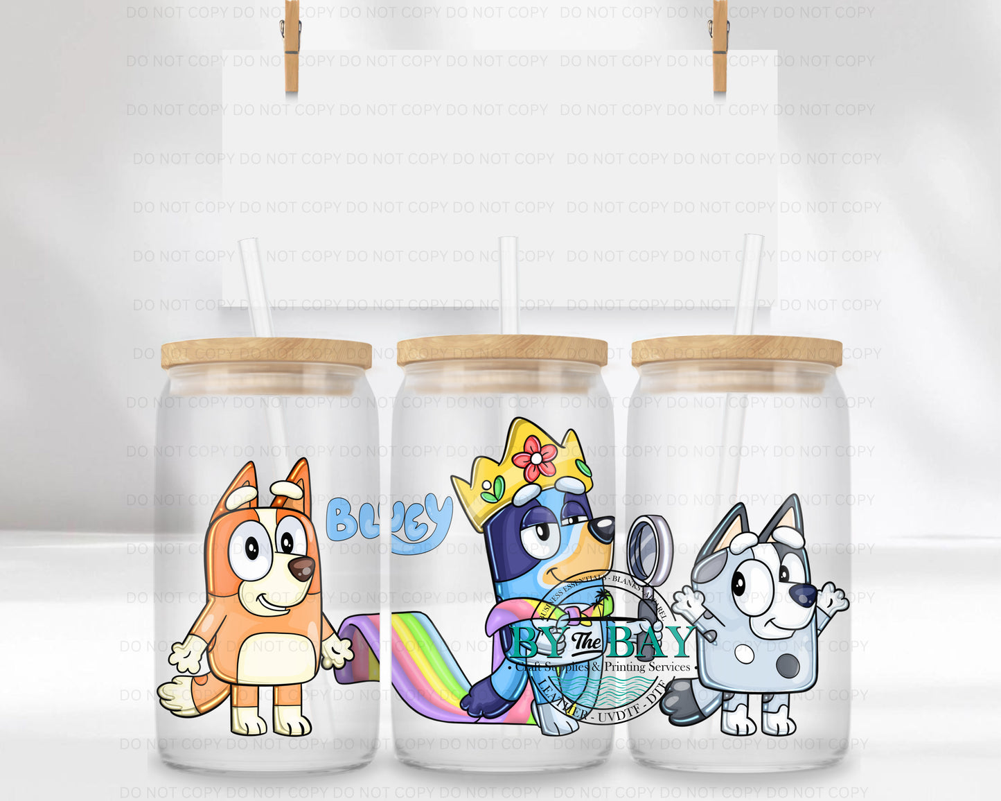 Blue Dog Queen 16oz UVDTF Wrap