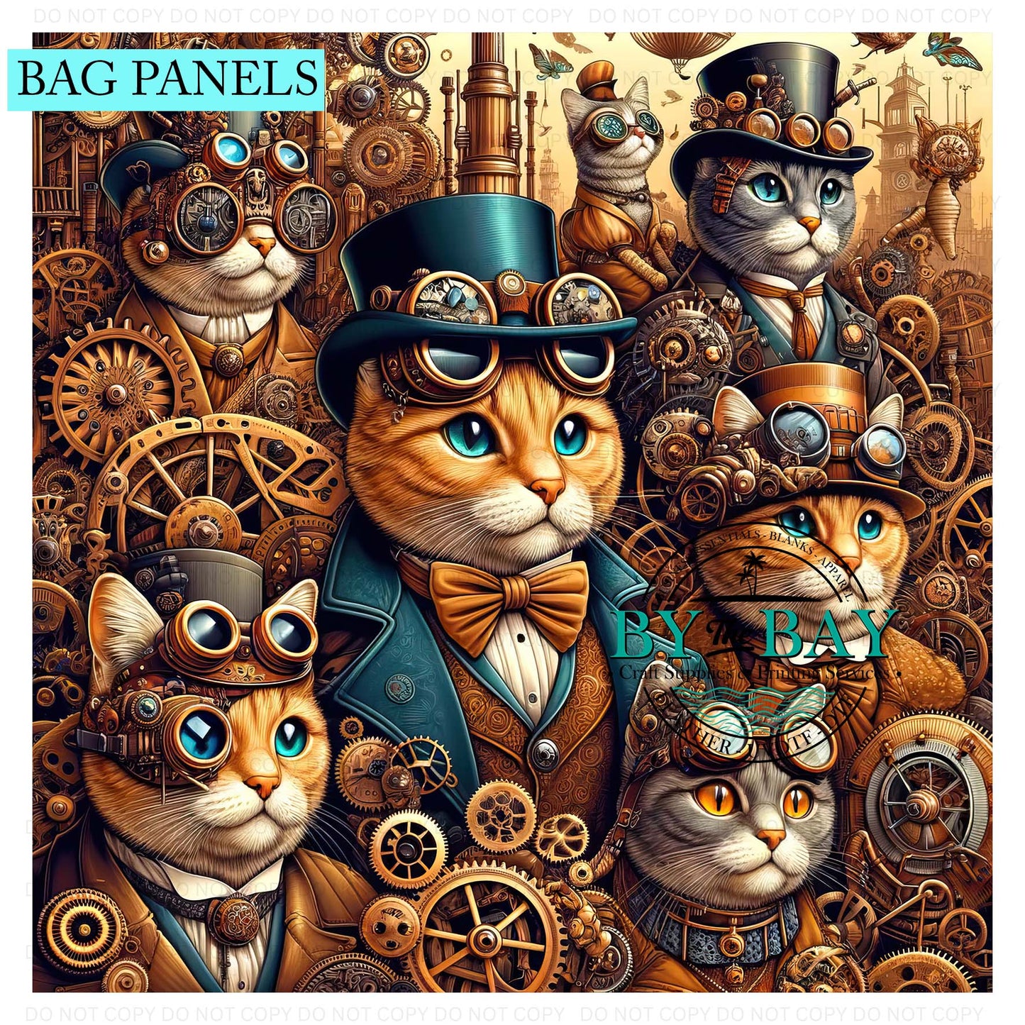Steampunk Cat 04 Bag Panel