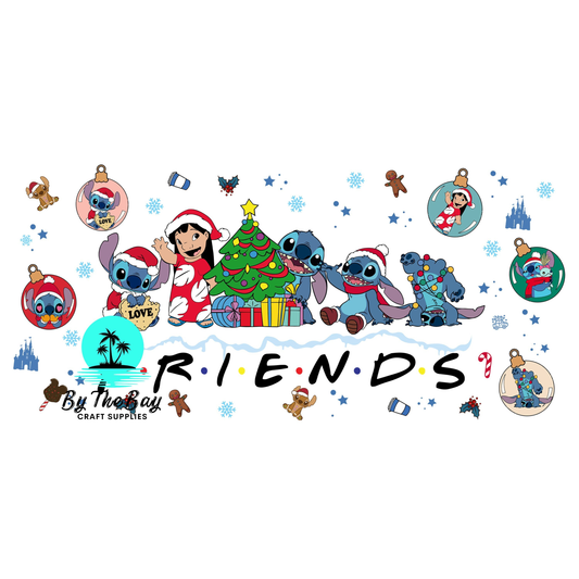 Blue guy christmas friends