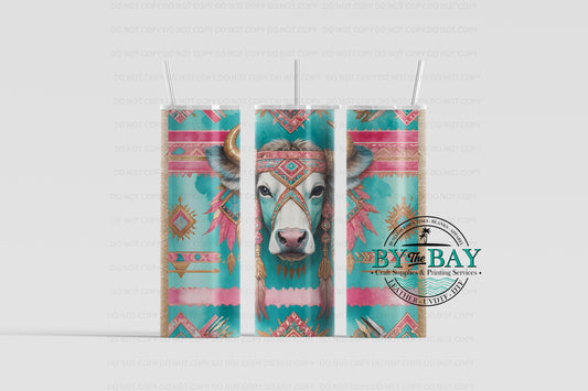 Western azt Cow 20oz Sublimation Print