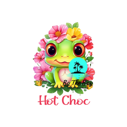 Cute Floral frog Tea/Coffee/Sugar uv decal