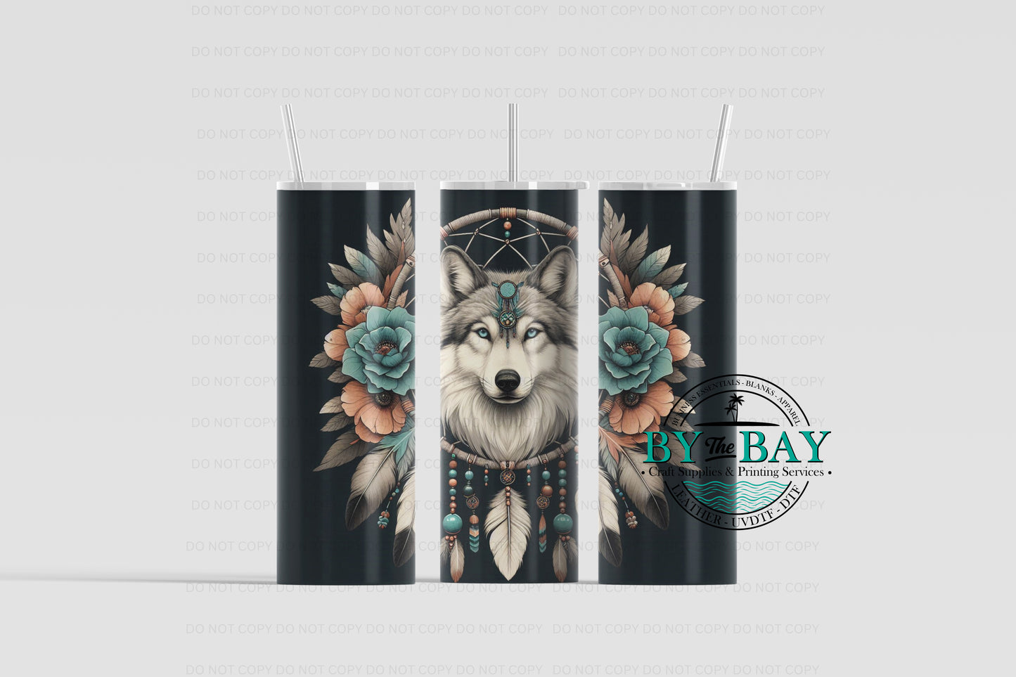 Boho Wolf 20oz Sublimation Print