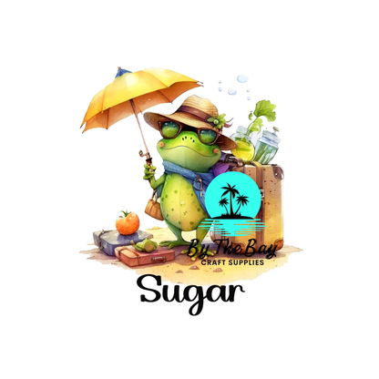 Frog & Umbrella Tea/Coffee/Sugar uv decal