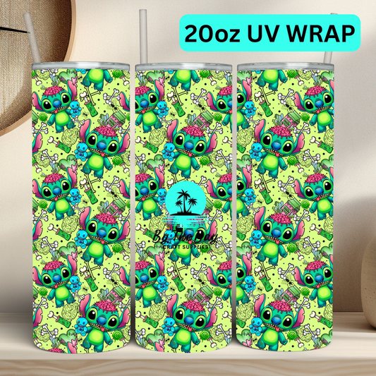 Zombie Blue guy 20oz STRAIGHT TUMBLER UV Wrap
