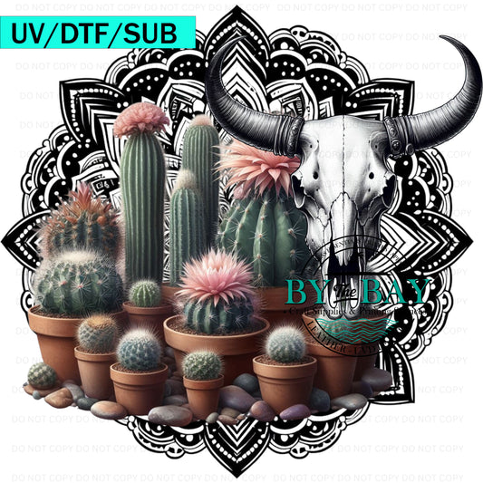 Skull cactus UVDTF/DTF/SUB