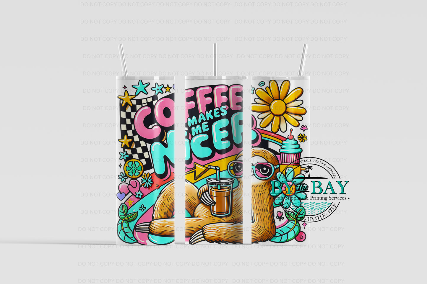Nicer Coffee Sloth 20oz Sublimation Print