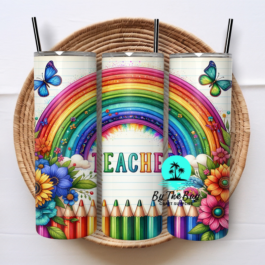 Teacher rainbow pencil Variety 20oz Tumbler SUB PRINT