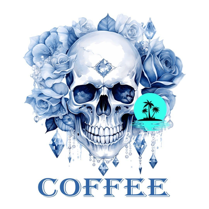 Sugar skull with diamonds Tea/Coffee/Sugar uv decal