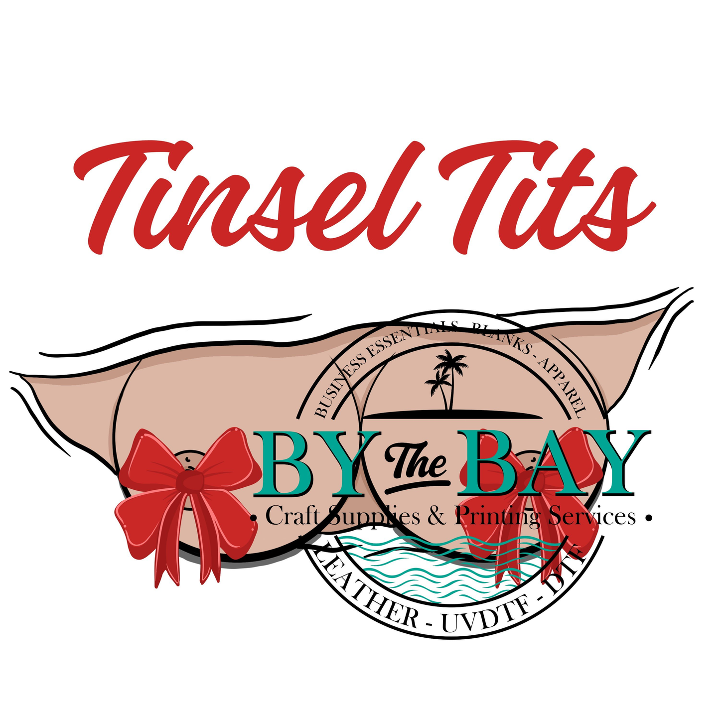 Tinsel Tits coloured Red bows