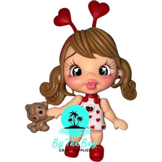 Valentines girl with heart headband