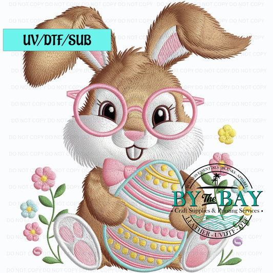Easter Embroidery Bunny UVDTF/SUB