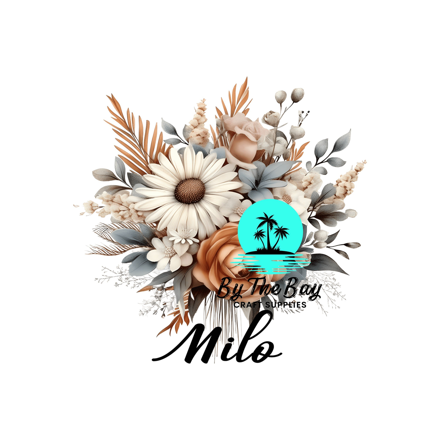 Boho Flowers Tea/Coffee/Sugar uv decal