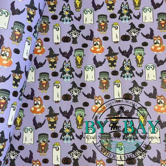 Blue dog purple Halloween 31cm roll