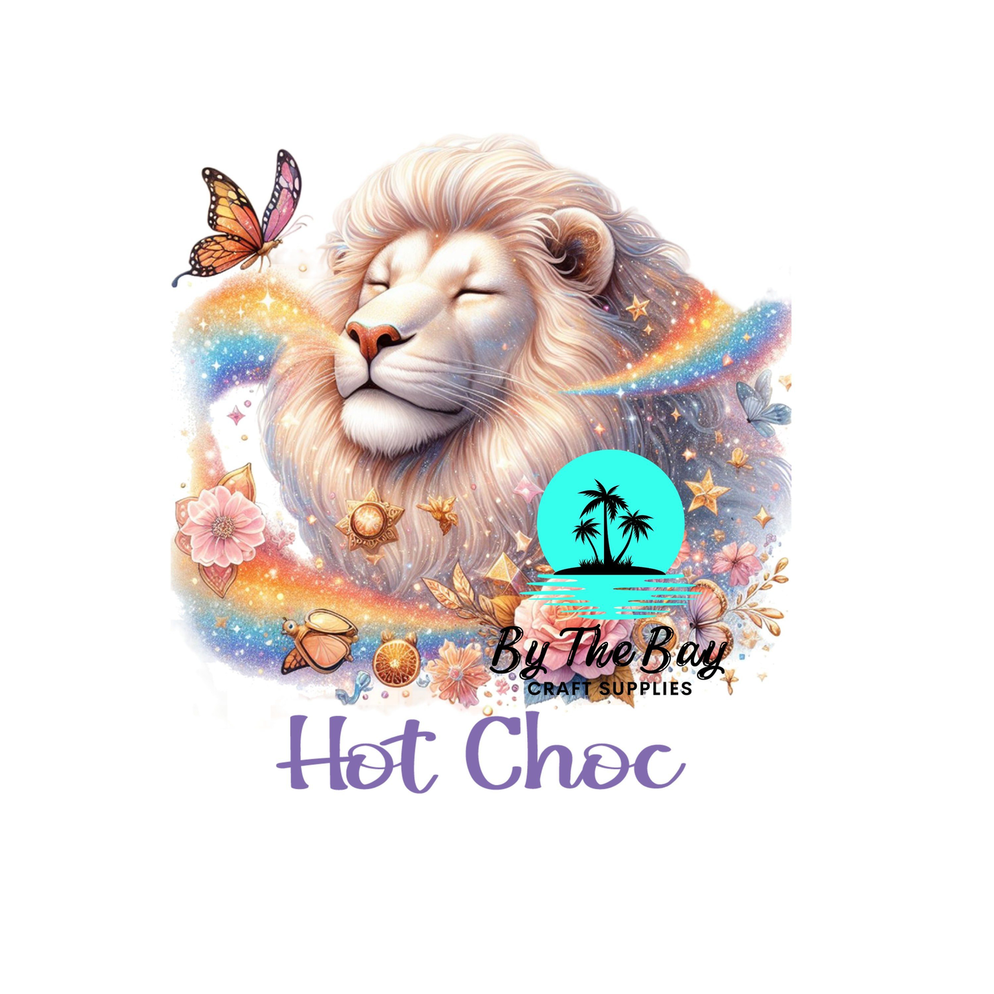 Lion & Butterfly Shimmer Tea/Coffee/Sugar uv decal