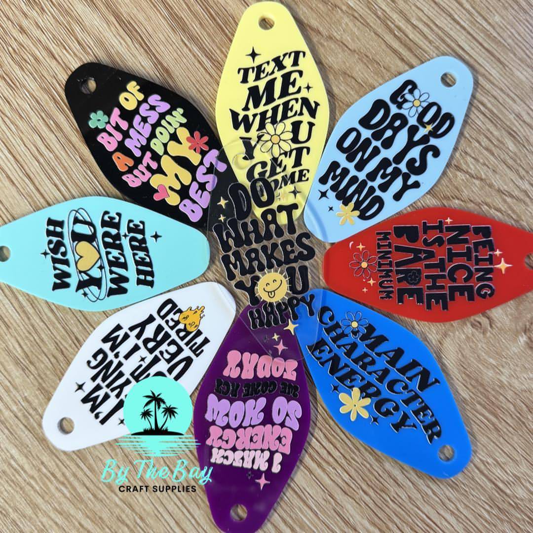 Acrylic Motel Keyring Blanks
