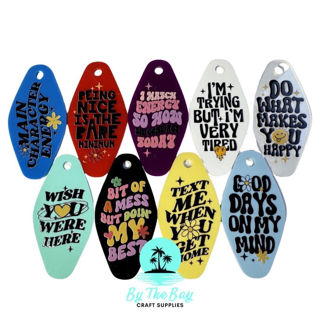 Acrylic Motel Keyring Blanks