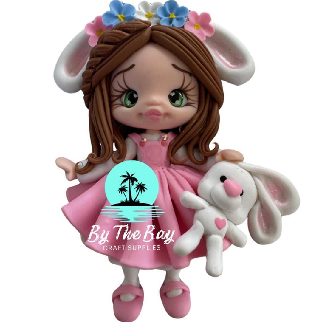 Cute easter girl pink dress