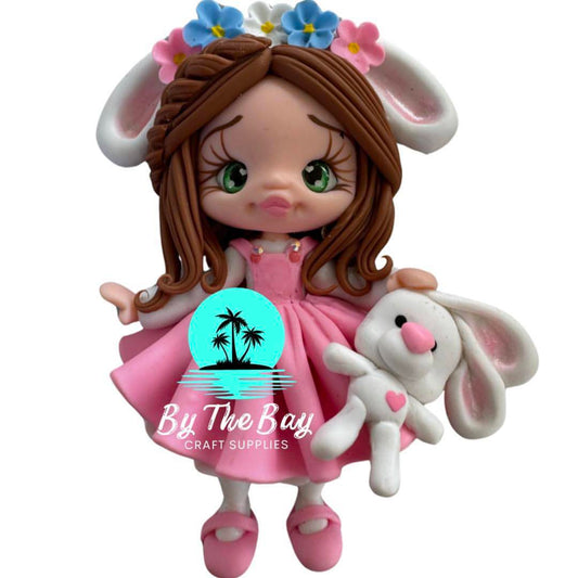 Cute easter girl pink dress