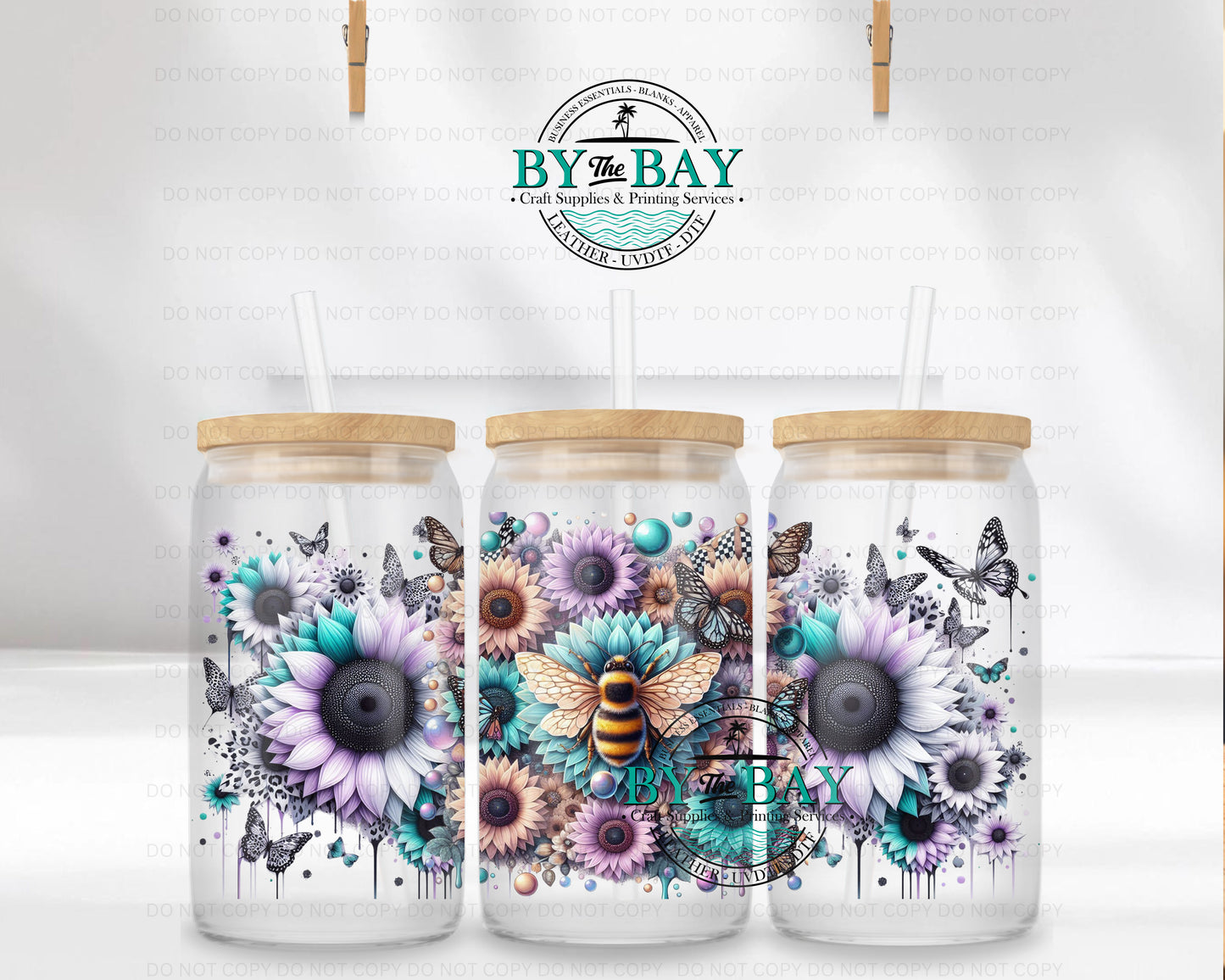 Bee Mandala 16oz UVDTF Wrap